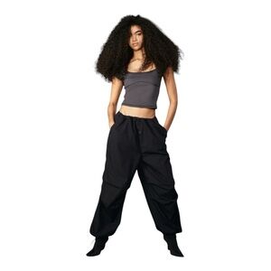 H&M Black Parachute Pants - Size Medium